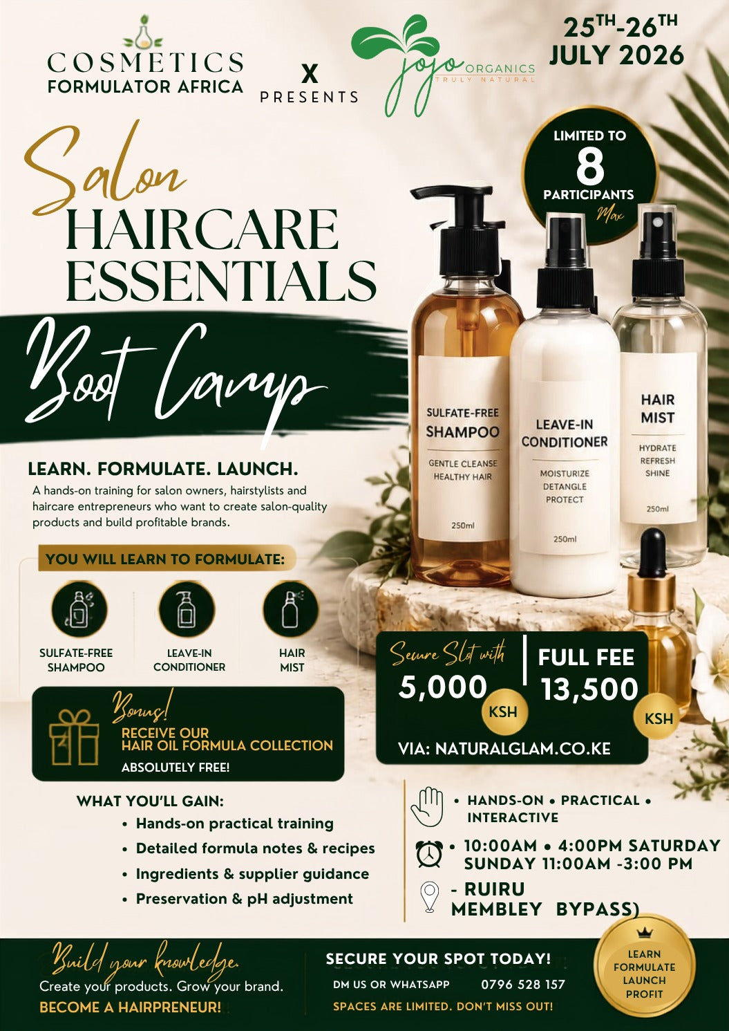 Shampoo & Conditioner - Boot camp 25th & 26th (Hair Oil Free Ebook) ×× Jojo Organics